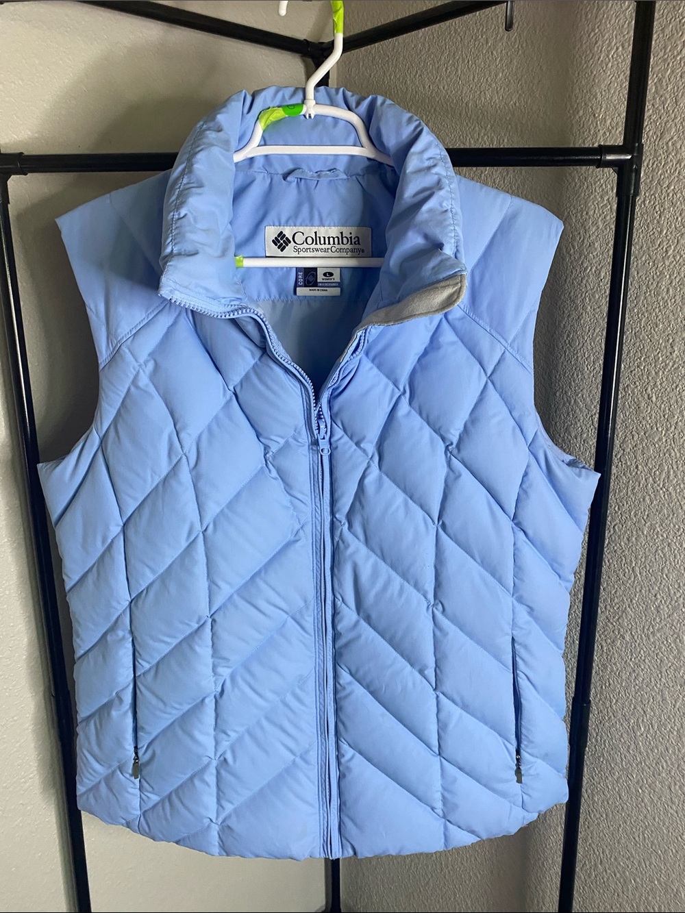 Columbia Light Blue Quilted Puffer Vest